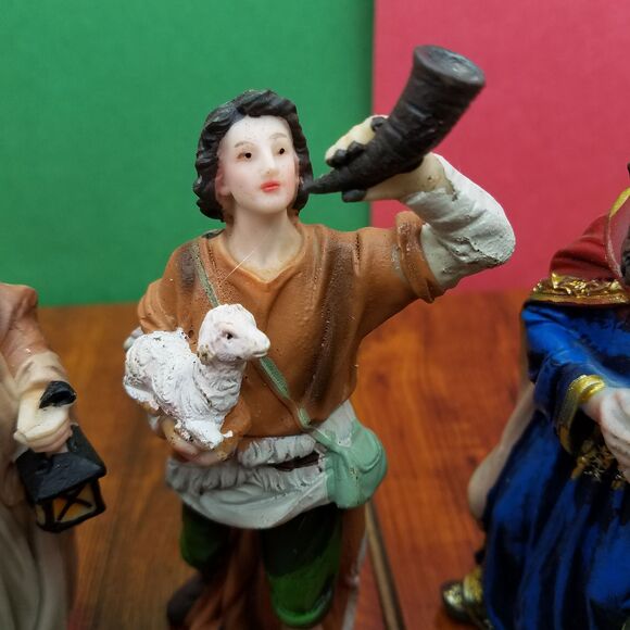 Christmas Nativity Scene Set Figures Polyresin Figurines Baby Jesus 11PCS SET - Picture 10 of 12